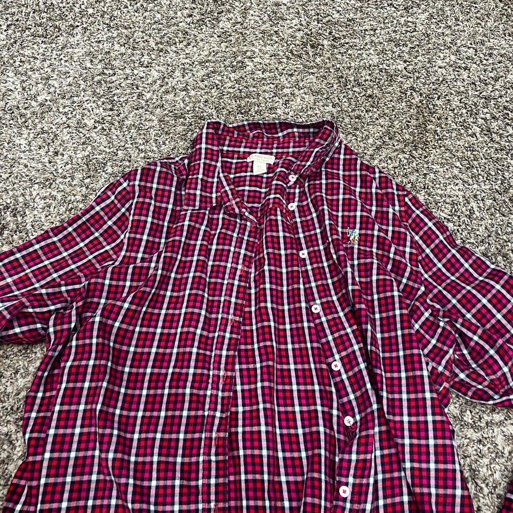 U.S. Polo Assn. Red and Blue Casual Button Down Shirt